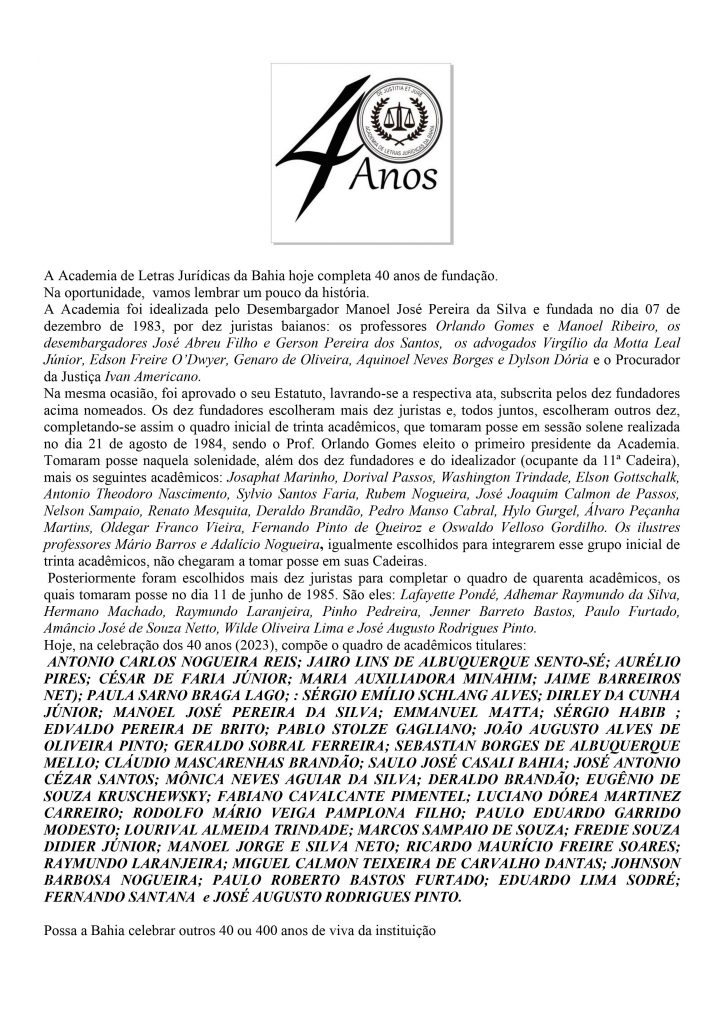 Anuário da Academia de Letras da Bahia - 2017 by Academia de Letras da  Bahia - Issuu